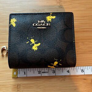 Coach Coach Peanuts Snap Wallet With Woodstock Print